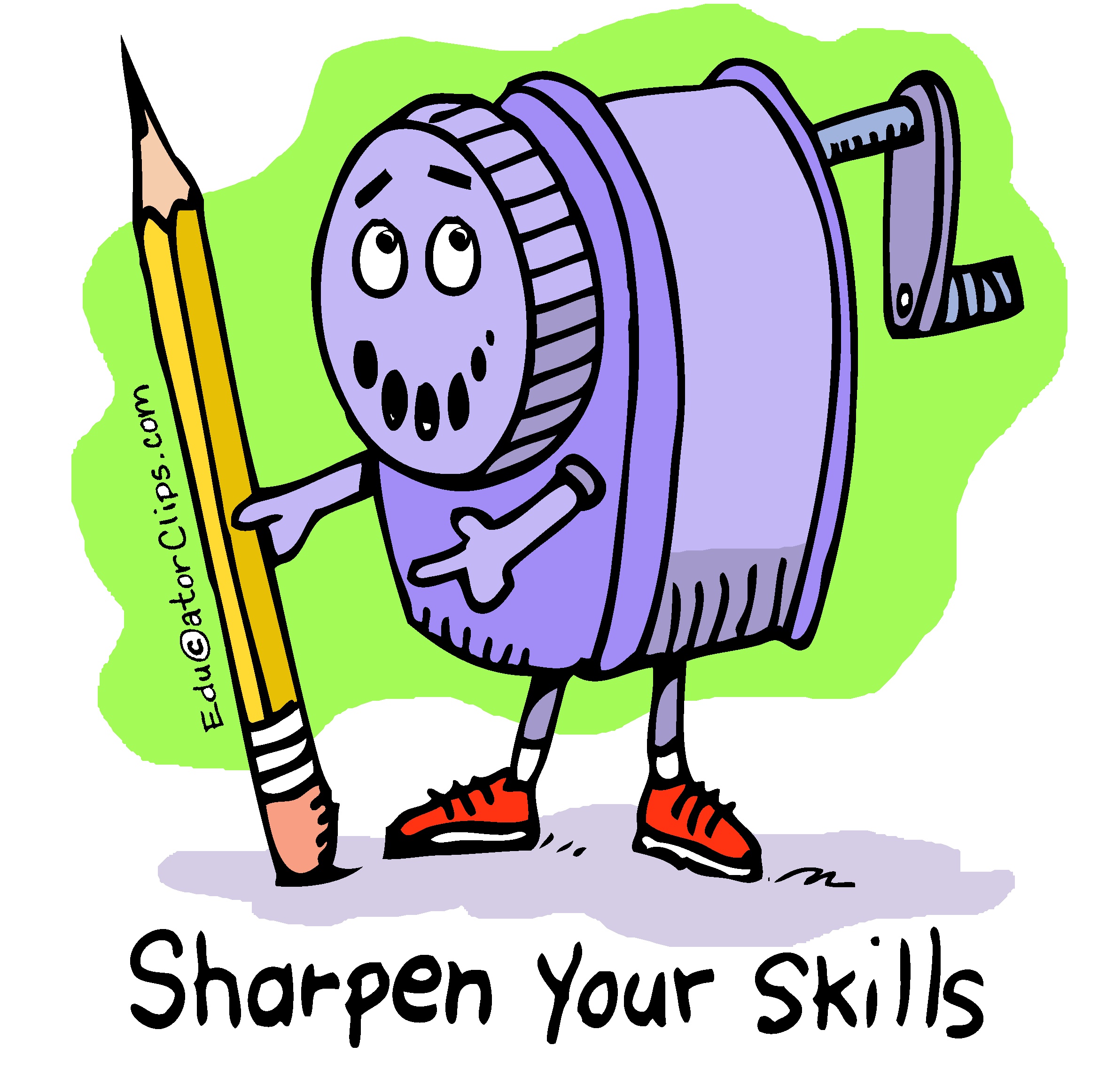 Sharpen Your Skills Pencil Sharpener clip art