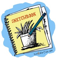 Artist Sketchbook Clip Art Link Thumbnail