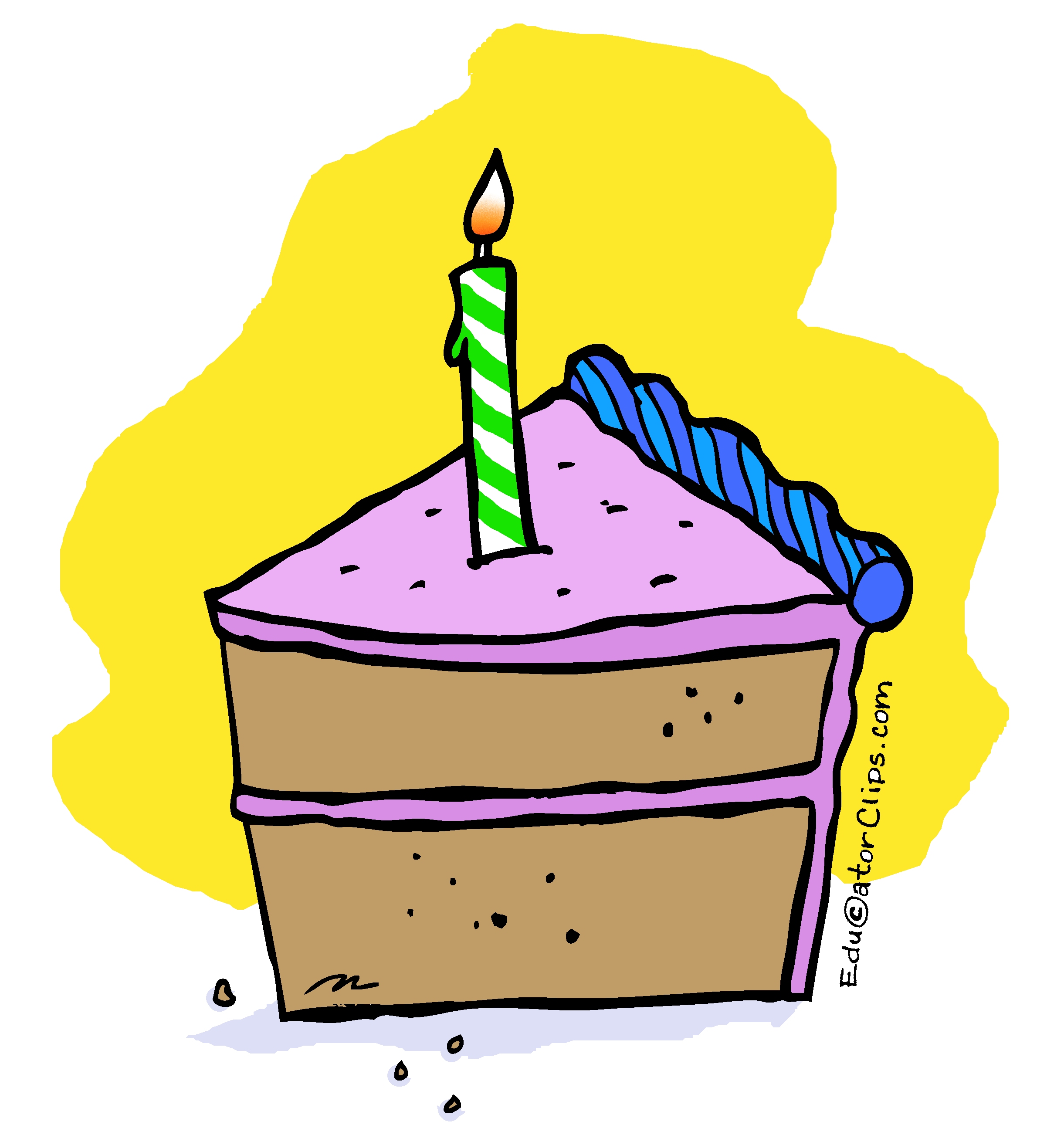Birthday Cake Slice Clip Art,fun food clip art,happy birthday clip art, yummy clip art