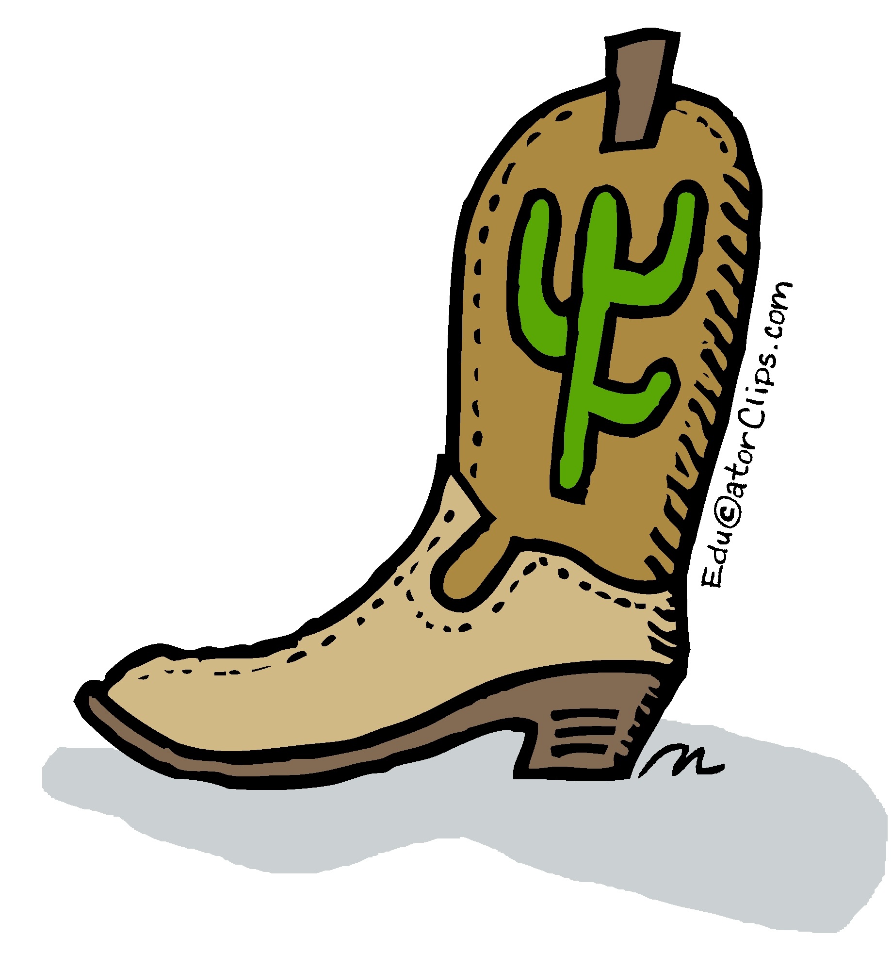 cactus book clip art,cowboy boot clip art