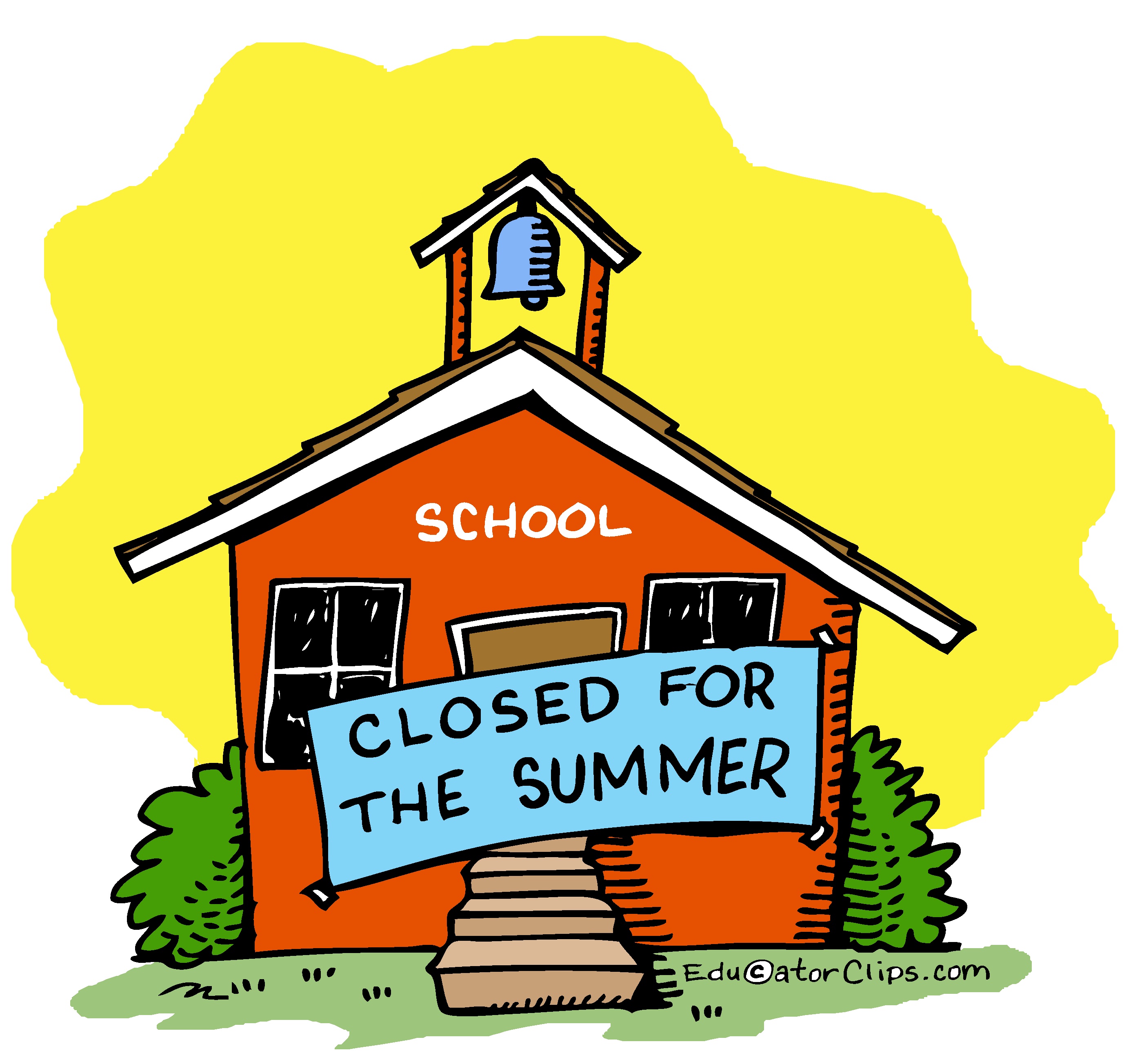 School Closed for Summer Clip Art