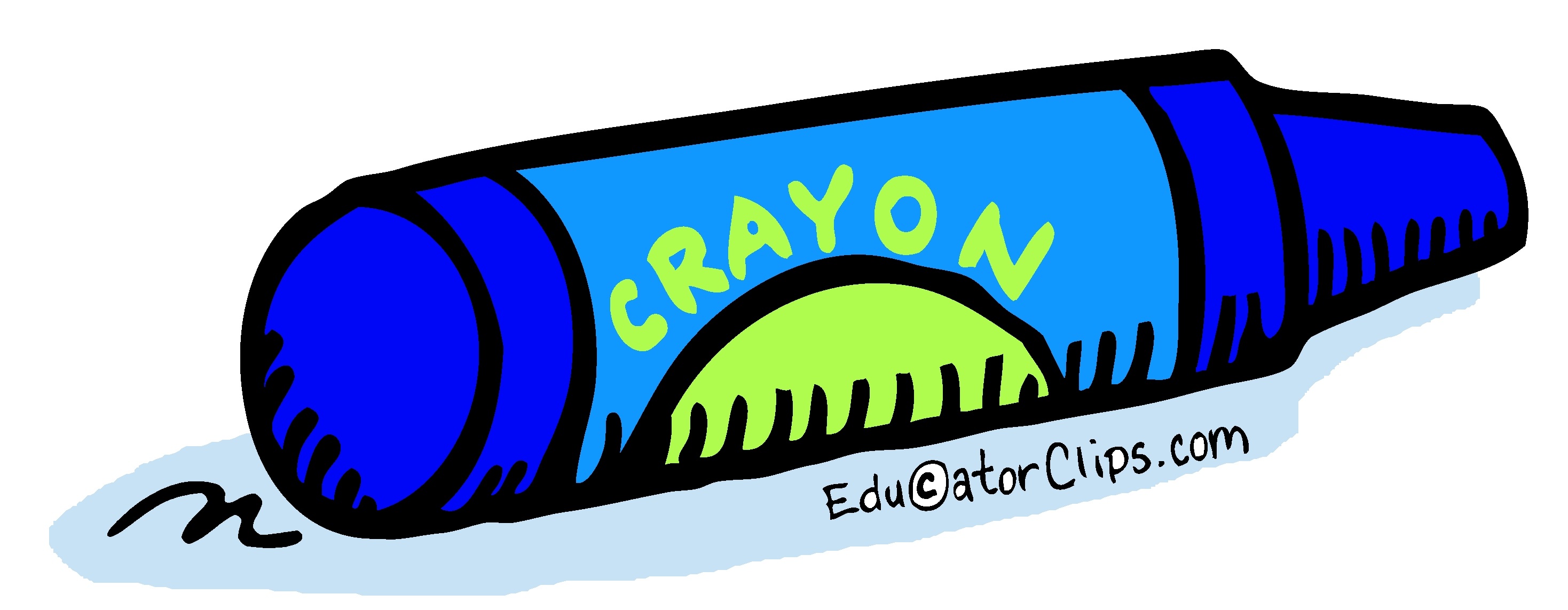 blue crayon