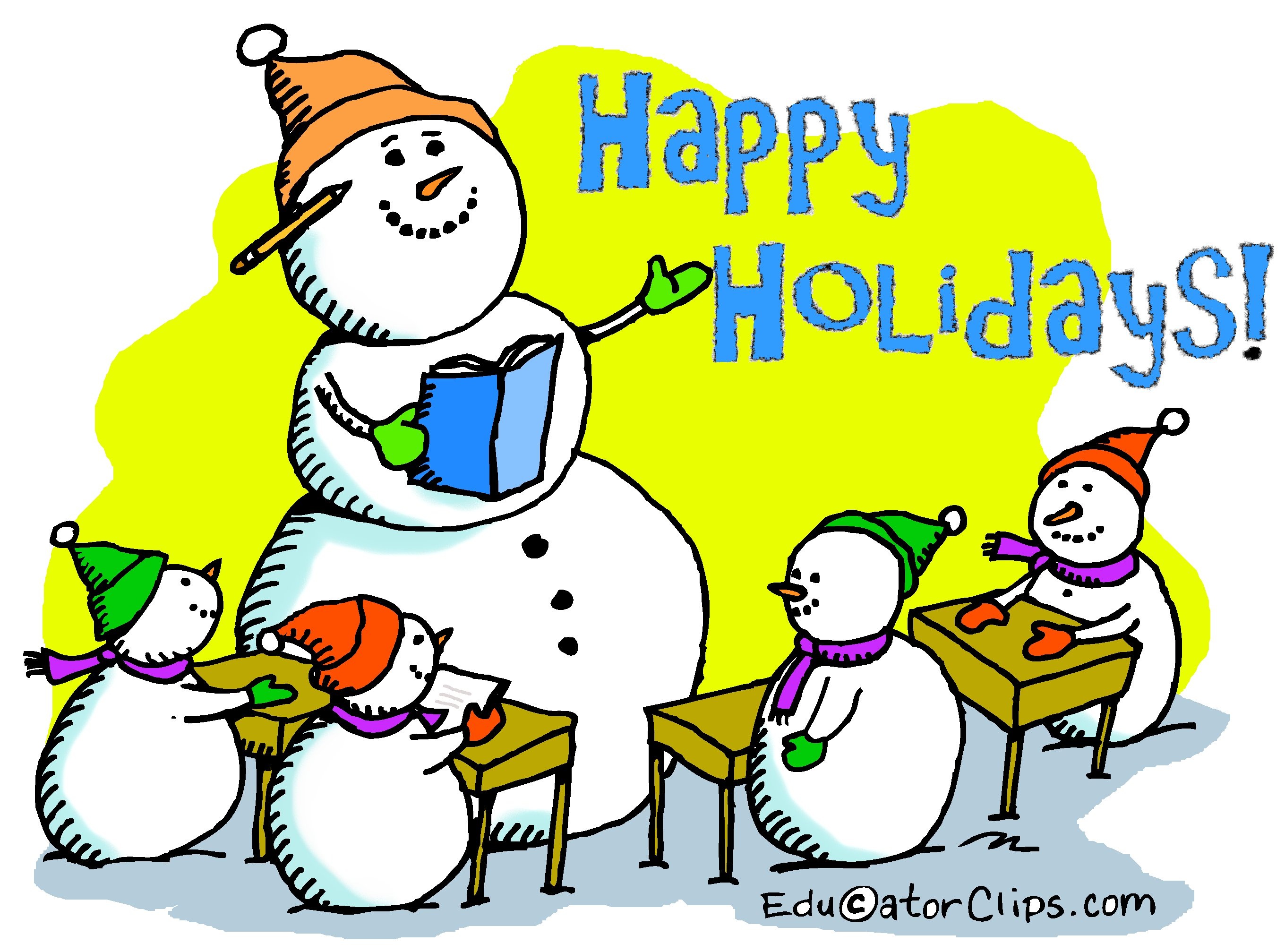 Happy Holidays Classroom Clip Art 