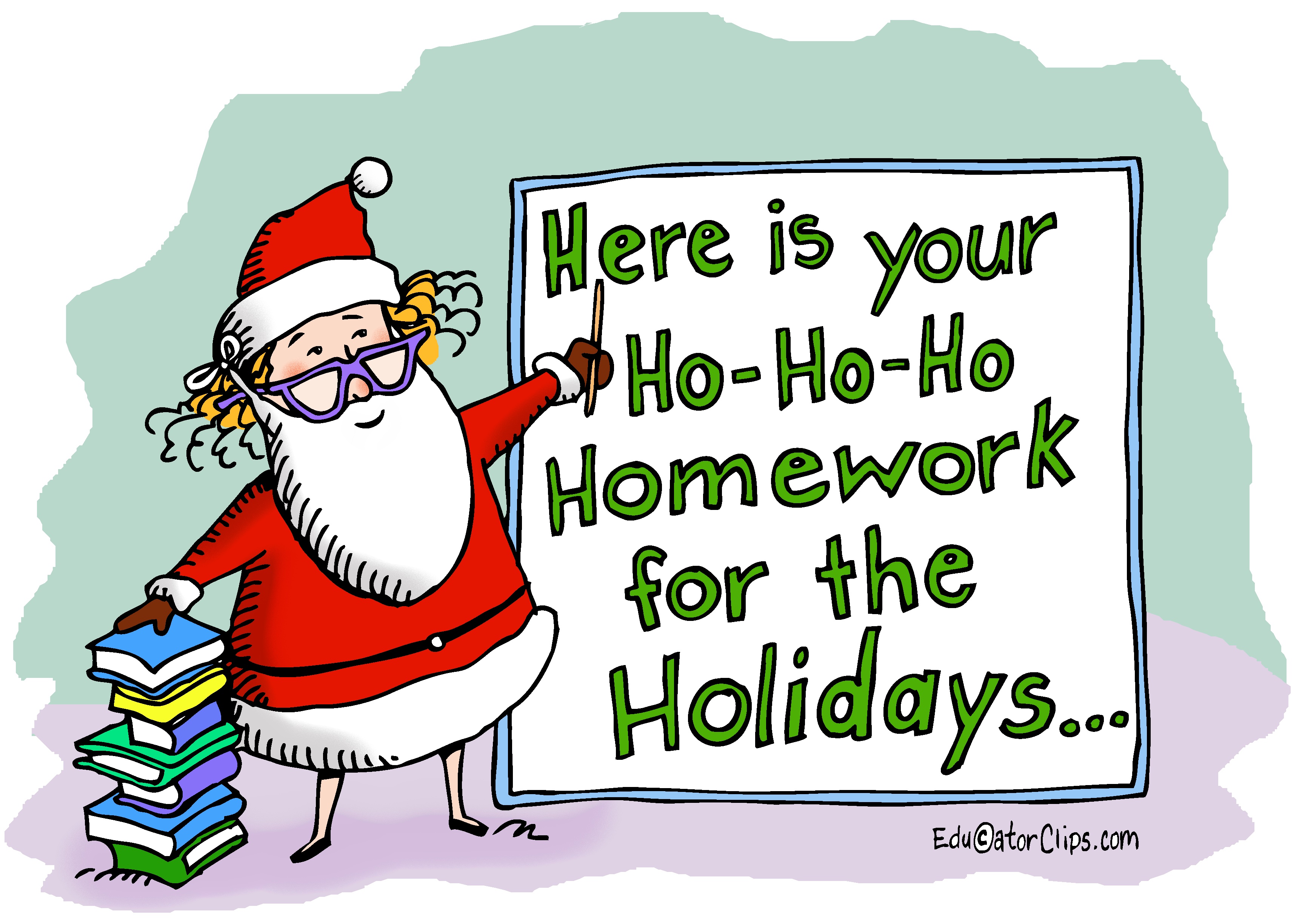 holiday homework clipart