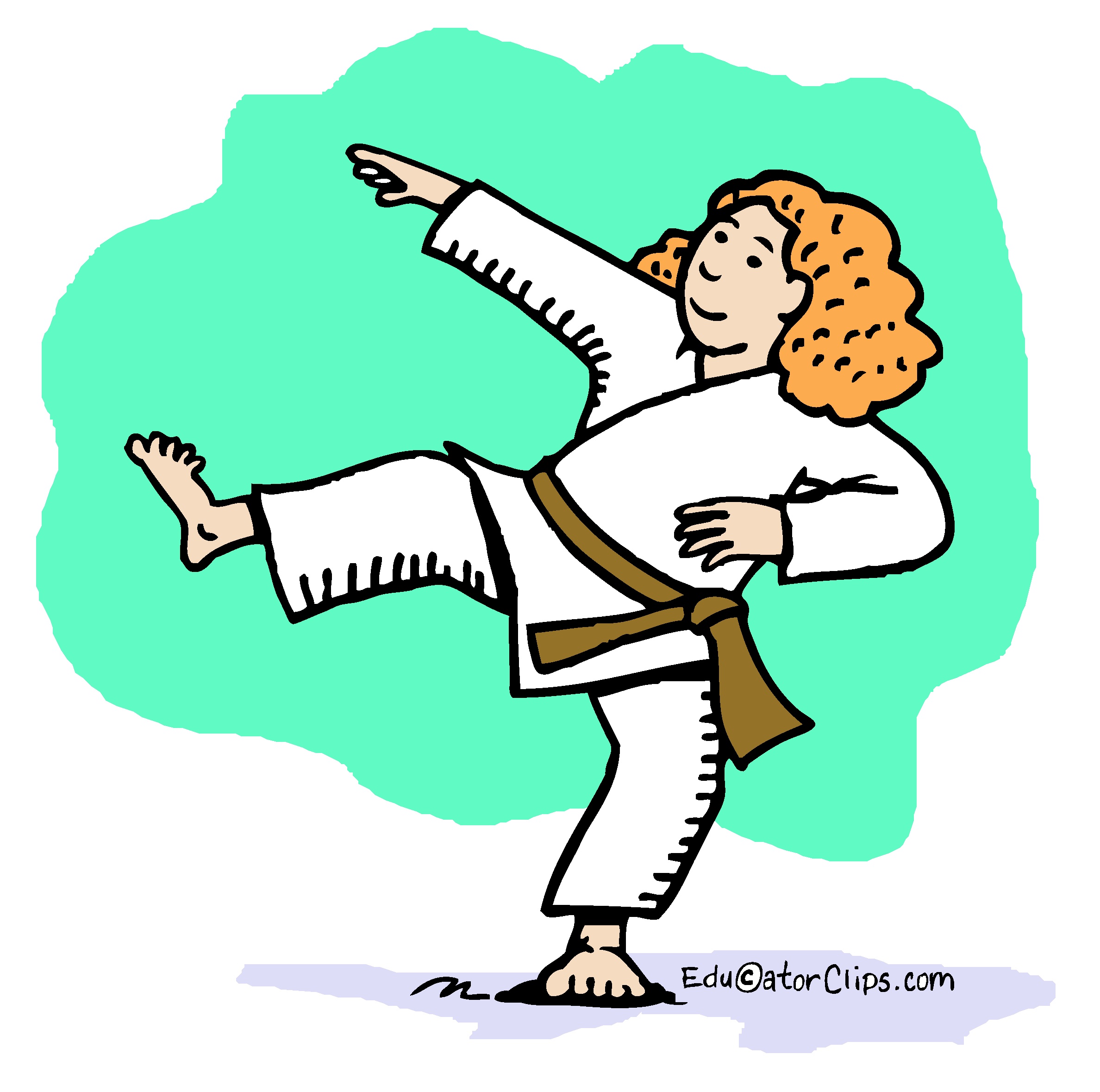 Karate Kick Clip Art