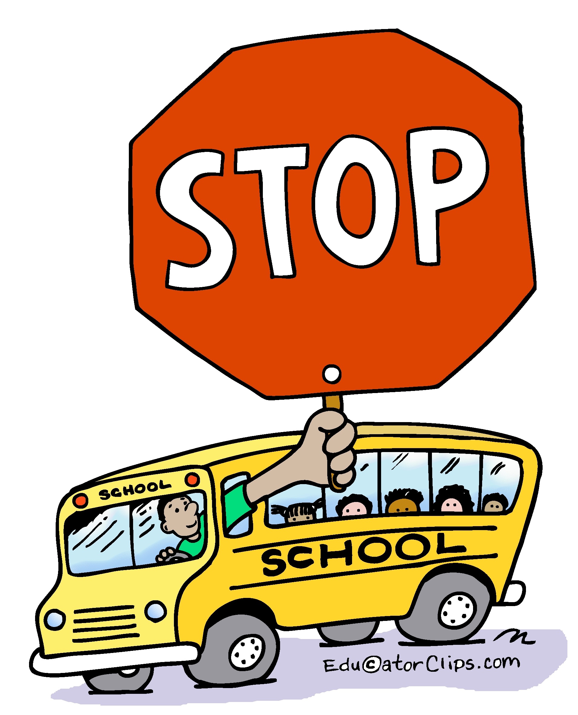 school bus stop sign clip art