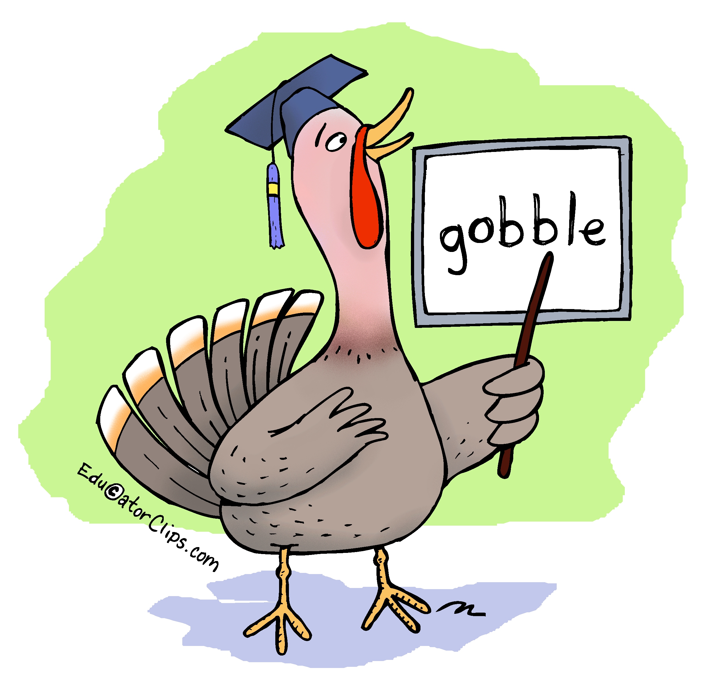 Smart Turkey Clip Art, Thanksgiving at school, November