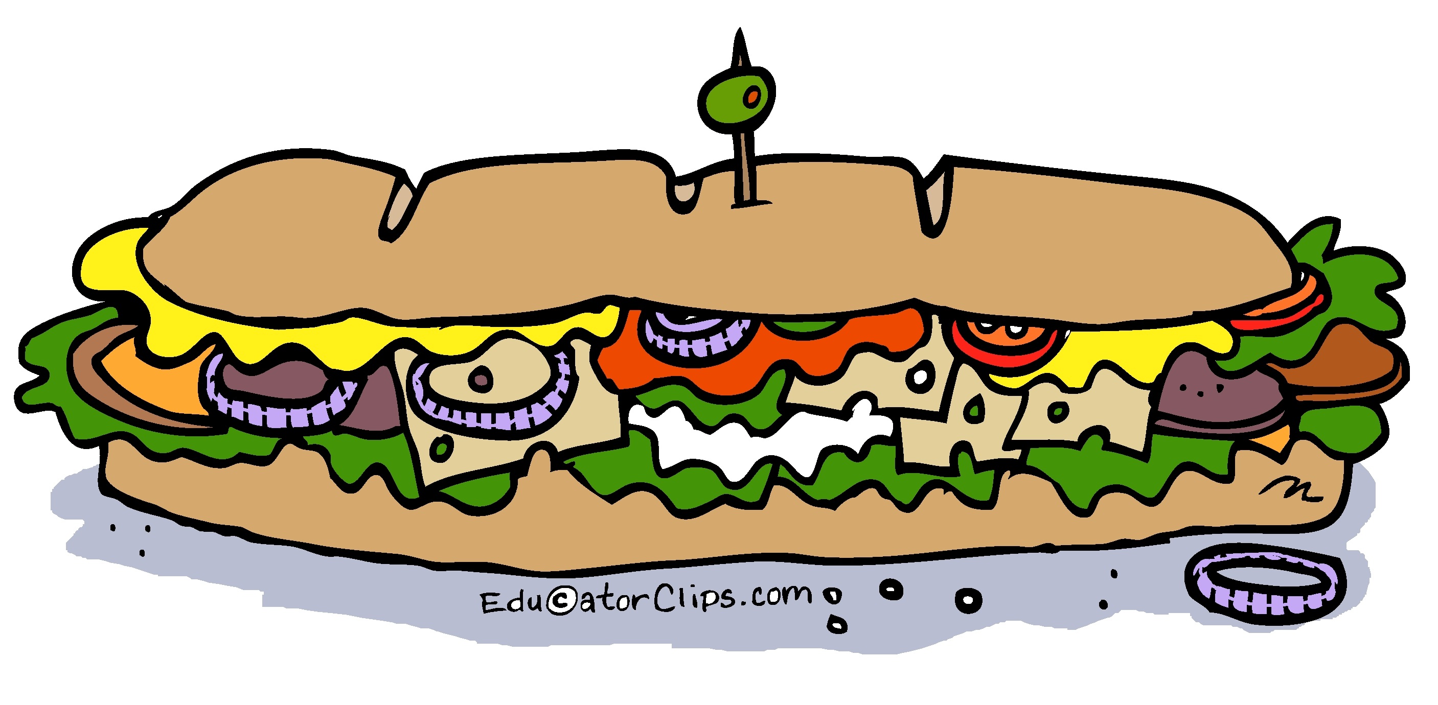 hoagie sandwich clip art