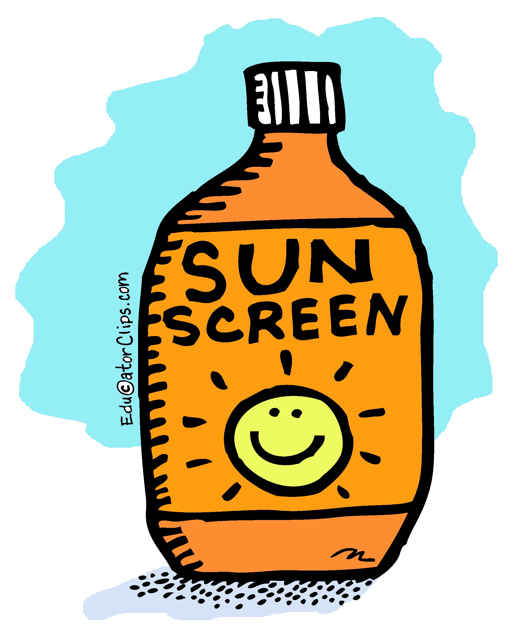 Sunscreen Cartoon Pic - Sun Holding A Sunscreen Lotion Illustrations