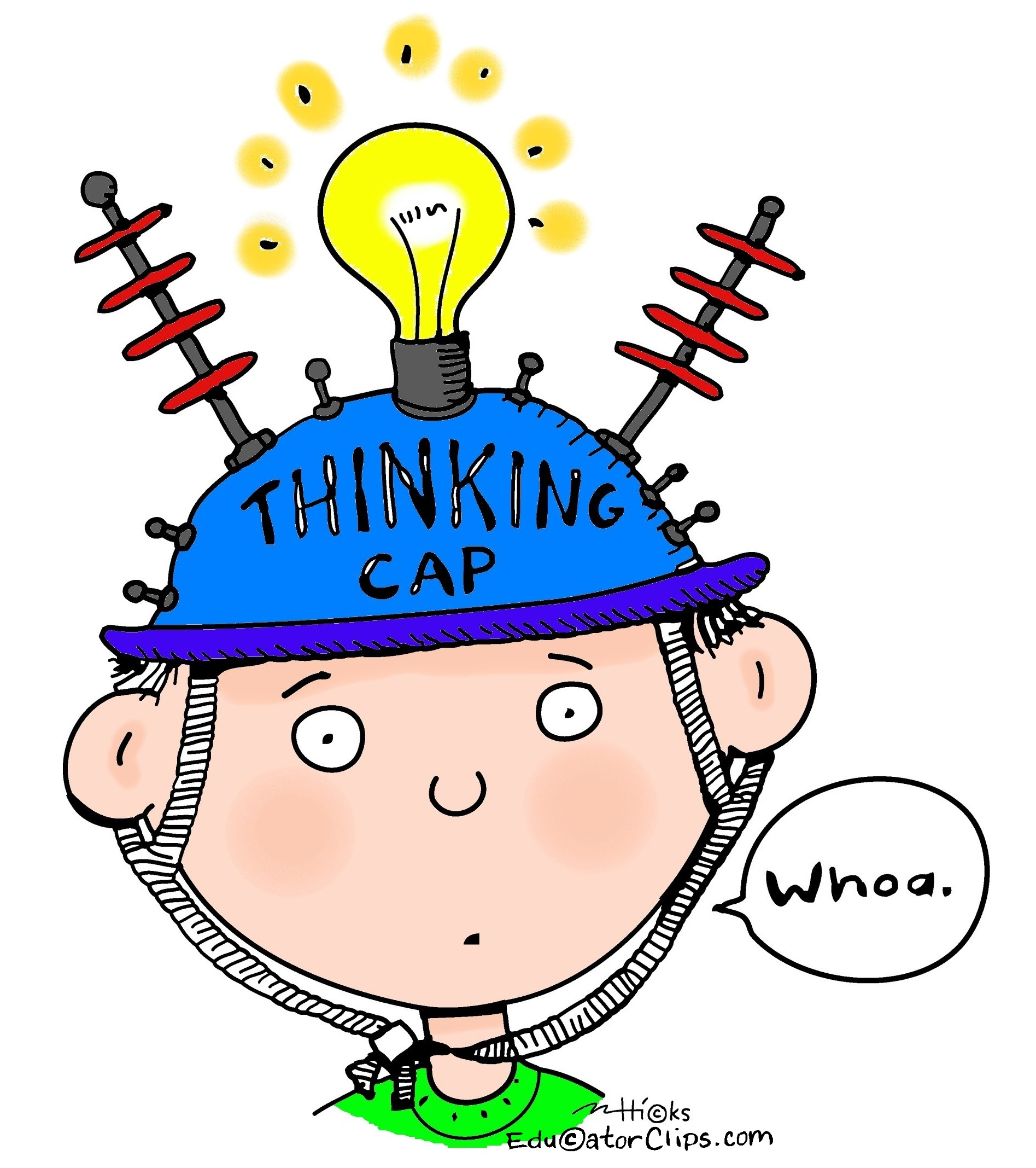 thinking cap cartoon