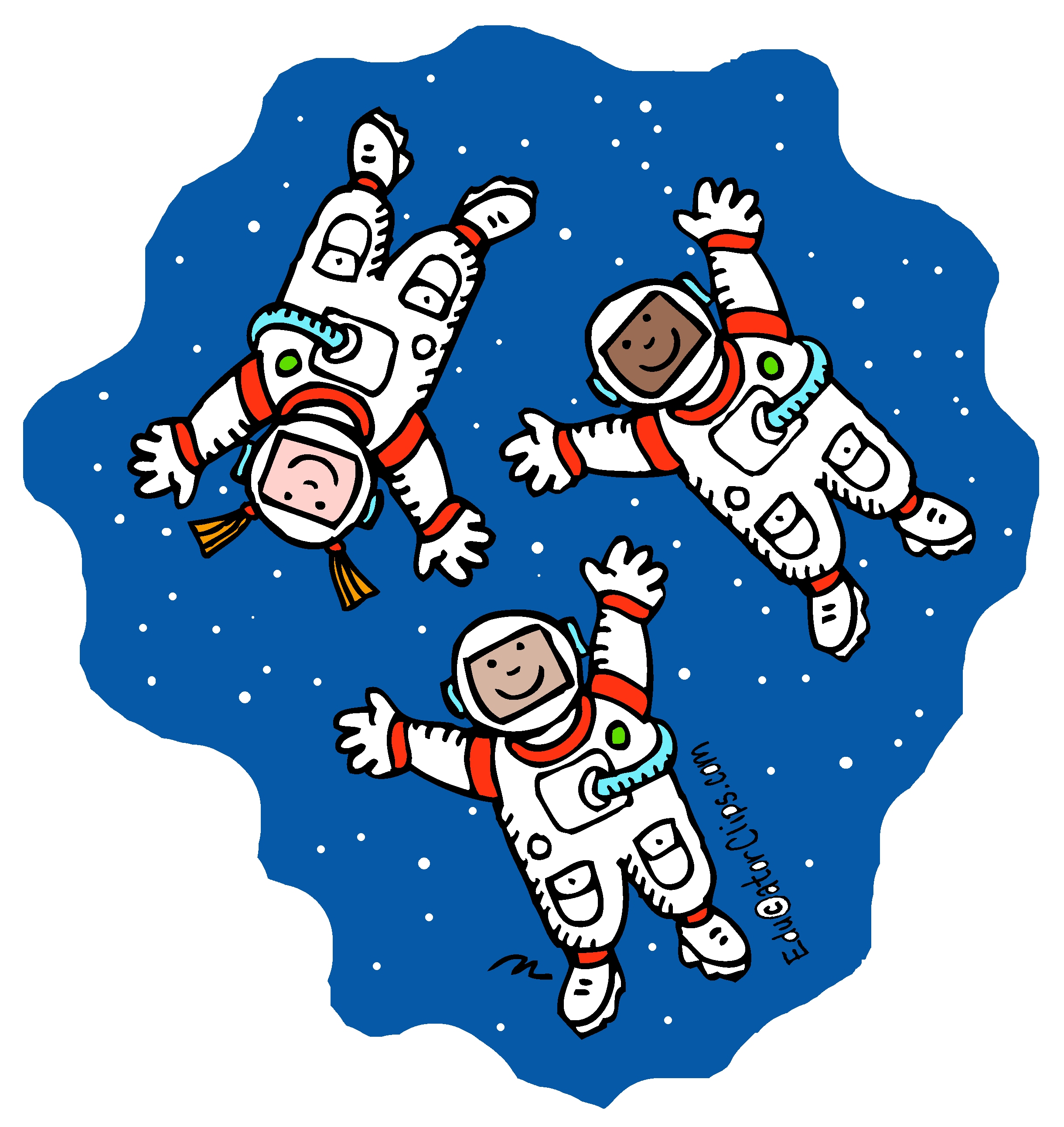 Astronaut Students Clip Art