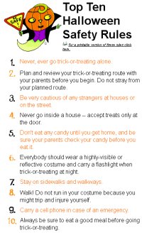 Halloween Safety Rules link