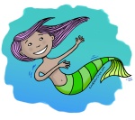 little mermaid clip art thumbnail